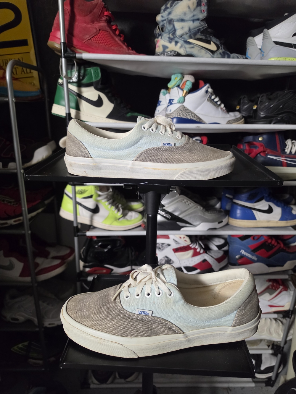 🔥 Vans Era Low Top Sneakers Men Size 10.5 Light Blue Gray Classic Skate Style